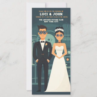 Viktorianische Eleganz: Steampunk-Hochzeitseinladu