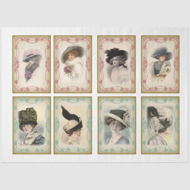 Viktorianische Emphemera-Serie Design 18 Seidenpapier (Vorderseite)