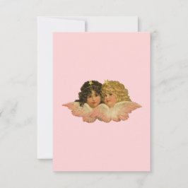 Viktorianische Engel Rosa Dankeskarte