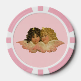 Viktorianische Engel Rosa Pokerchips