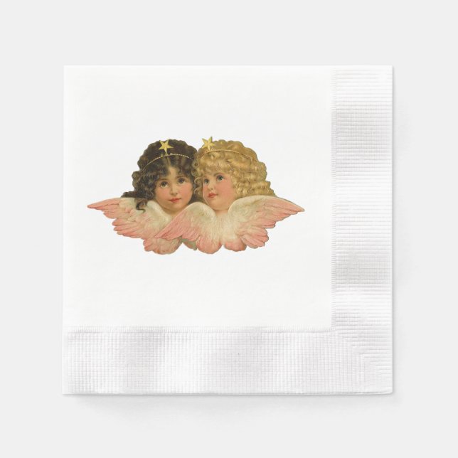 Viktorianische Engel Serviette (Vorderseite)