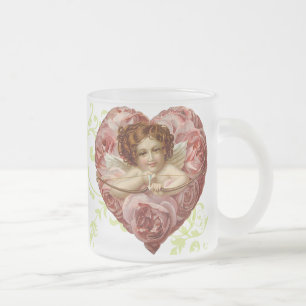 Viktorianische Engelvalentines-Tasse Mattglastasse