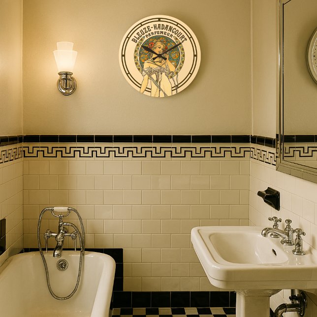 Viktorianische Era Art Nouveau French Parfüm Ad Große Wanduhr (Von Creator hochgeladen)