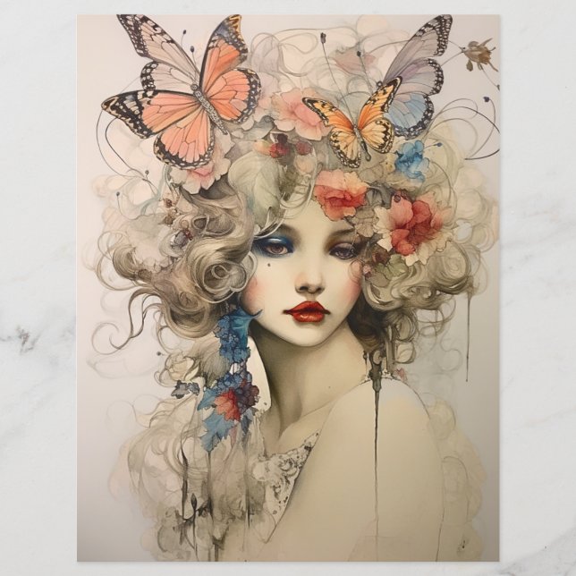 Viktorianische Era Elegance Scrapbook Paper (Vorderseite)