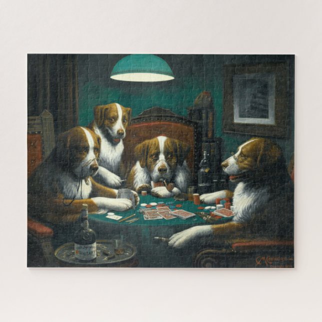 Viktorianische Era Hunde Poker von Coolidge Puzzle (Horizontal)