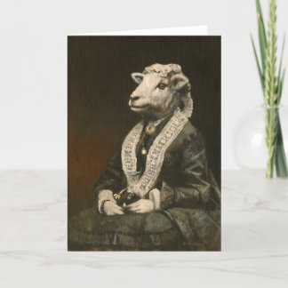 Viktorianische Ewe Lady Gretings Card Dankeskarte