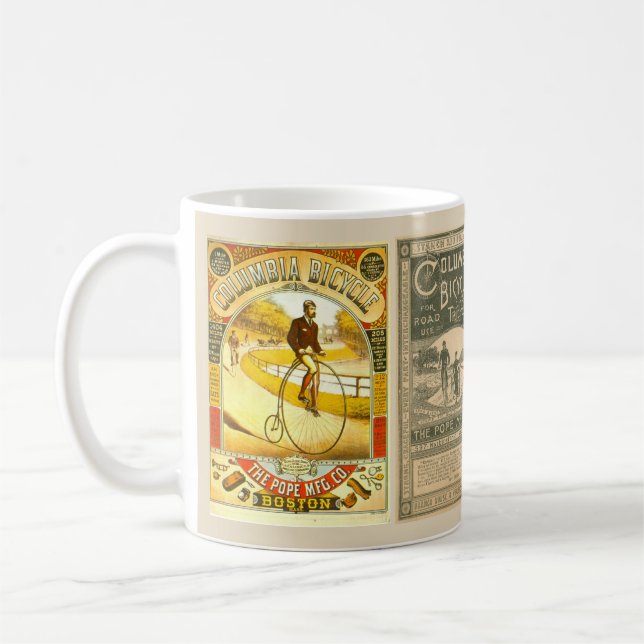 Viktorianische Fahrradanzeigen Kaffeetasse (Links)