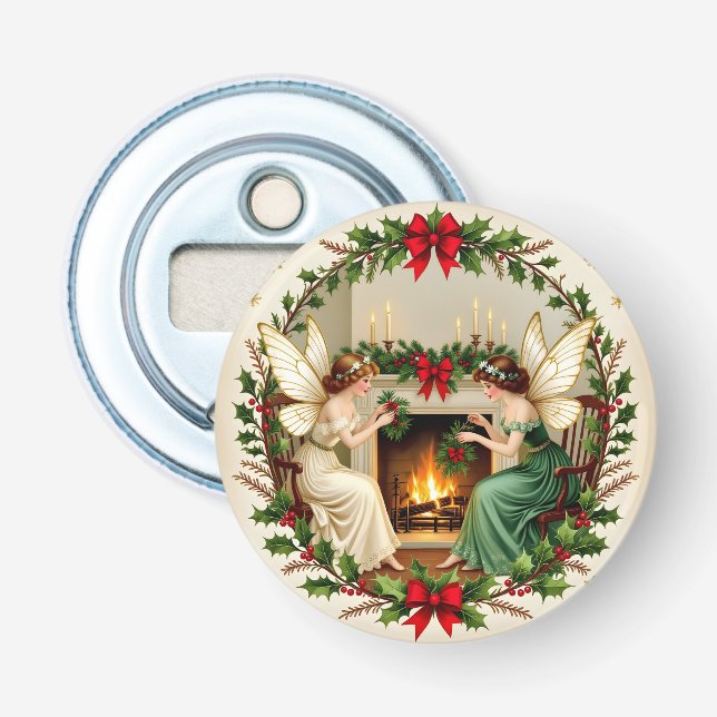 Viktorianische Feen Weihnachtsgeist Flaschenöffner (Vorderseite)
