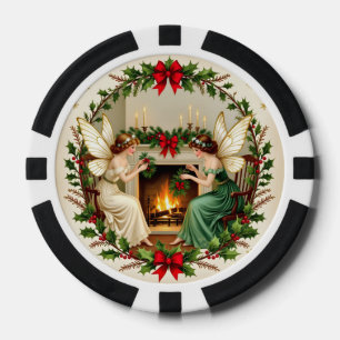 Viktorianische Feen Weihnachtsgeist Pokerchips