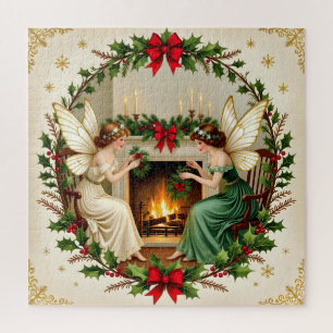 Viktorianische Feen Weihnachtsgeist Puzzle