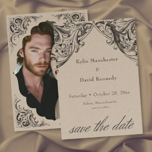 Viktorianische Fledermaus bis zum Tod schwarze Brä Save The Date