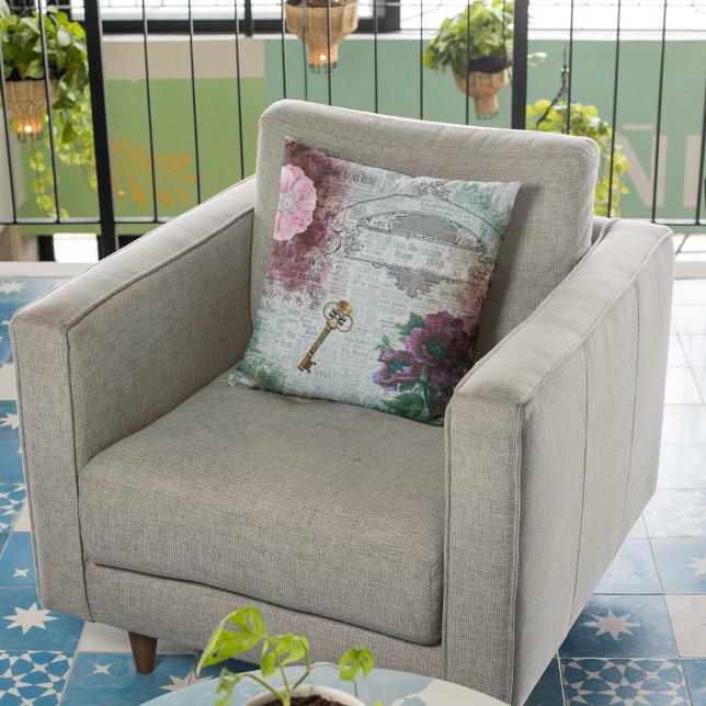 Viktorianische florale Ephemera Wohngestaltung Kissen (Von Creator hochgeladen)