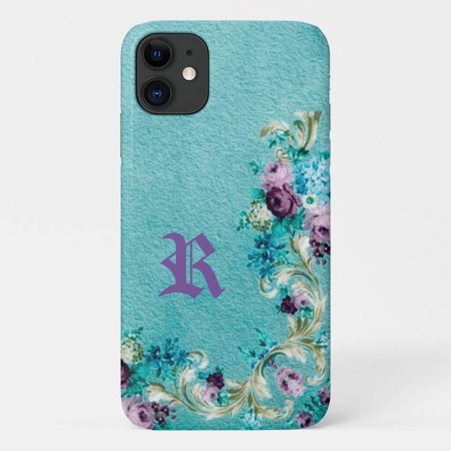 Viktorianische florale Rose Blume elegant Case-Mate iPhone Hülle (Rückseite)