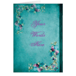 Viktorianische florale Rose Blume elegante aquamar