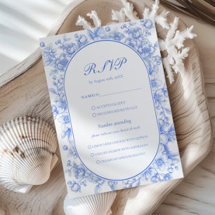 Viktorianische Florale Something Blue Bridal Showe RSVP Karte