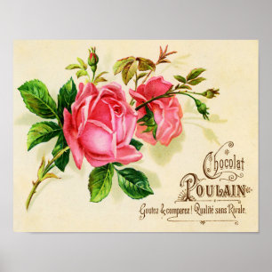 Viktorianische französische Schokoladenwerbung Poster