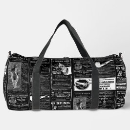 viktorianische französische Zeitung Duffle Bag