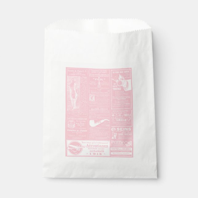 viktorianische französische Zeitung Geschenktütchen (Vorderseite)