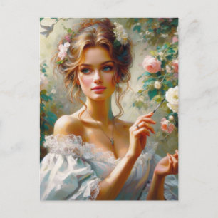 Viktorianische Frau 3 Postkarte