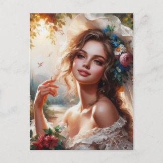 Viktorianische Frau 4 Postkarte