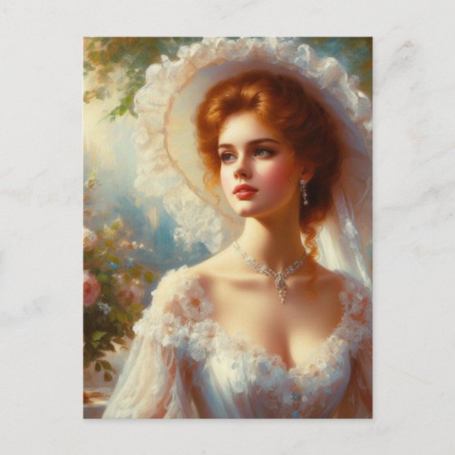 Viktorianische Frau 5 Postkarte (Vorderseite)