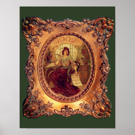 Viktorianische Frau im eleganten Viktorianischen R Poster