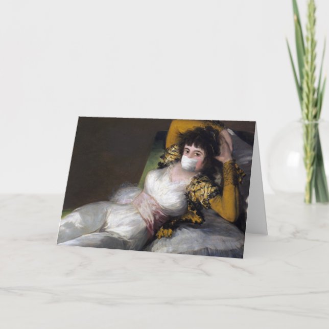 Viktorianische Frau in der Renaissancemaske Karte (Vorderseite)