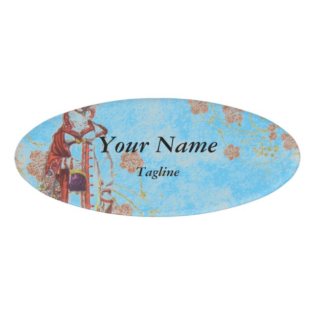 Viktorianische Frau Namenschild (Vorderseite)