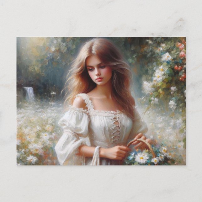 Viktorianische Frau Postkarte (Vorderseite)