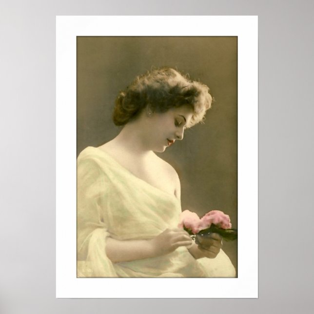viktorianische Frau retrospektiv romantisch Poster (Vorne)