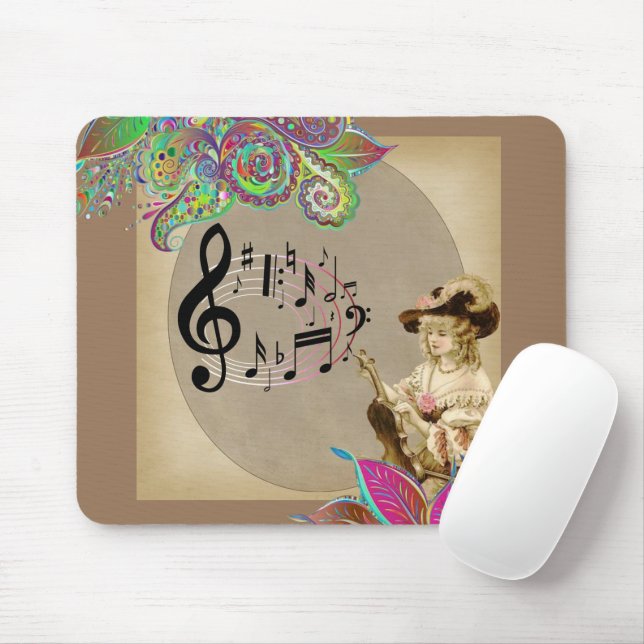 Viktorianische Frauen Blumenmousepad! Mousepad (Mit Mouse)