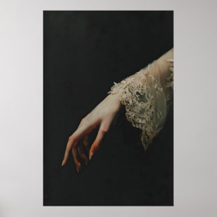 Viktorianische Frauenhandspitzen-Kunst Druckvorlag Poster