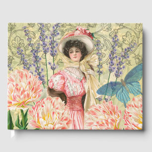 Viktorianische Frauenregal in Rosa Gästebuch