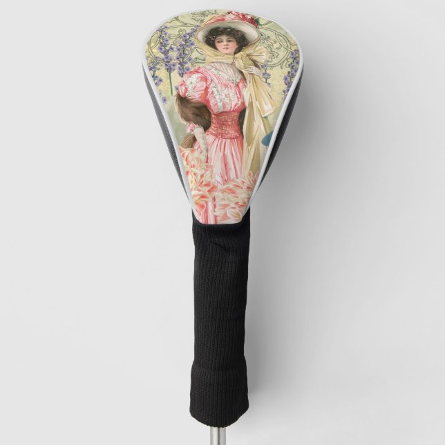 Viktorianische Frauenregal in Rosa Golf Headcover (Vorderseite)