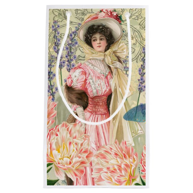 Viktorianische Frauenregal in Rosa Kleine Geschenktüte (Vorderseite)