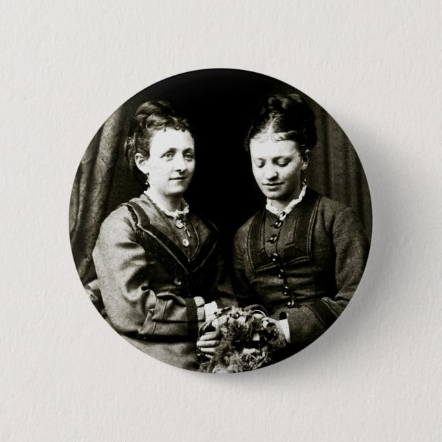 Viktorianische Freundinnen Button (Vorderseite)