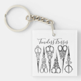 Viktorianische Friseurnähschere Schlüsselanhänger