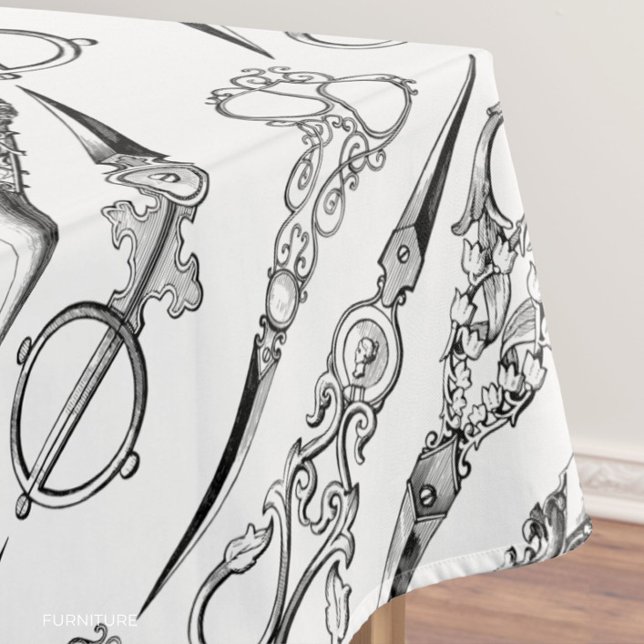 Viktorianische Friseurnähschere Tischdecke (Von Creator hochgeladen)
