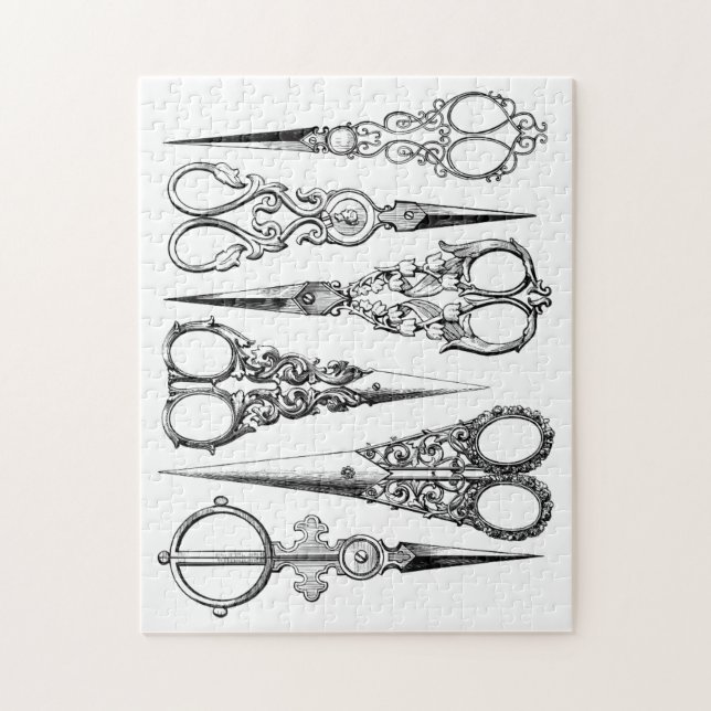 Viktorianische Friseurschere Puzzle (Vertikal)