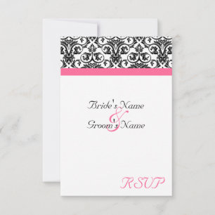 Viktorianische Fuschia Hochzeit Matching Kleine UA RSVP Karte