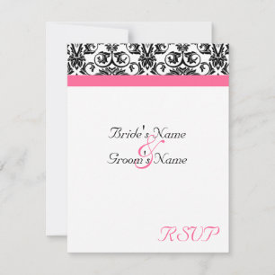 Viktorianische Fuschia-Hochzeit passende RSVP Karte