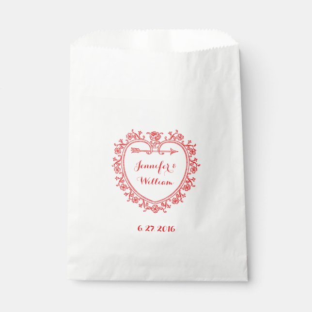 Viktorianische Gastgeschenk Hochzeit Geschenktütchen (Vorderseite)