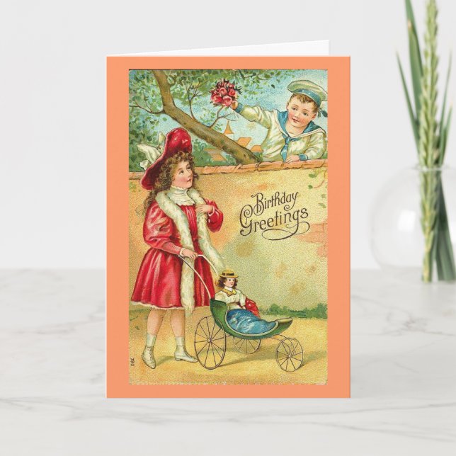 Viktorianische Geburtstagskarte Karte (Vorderseite)