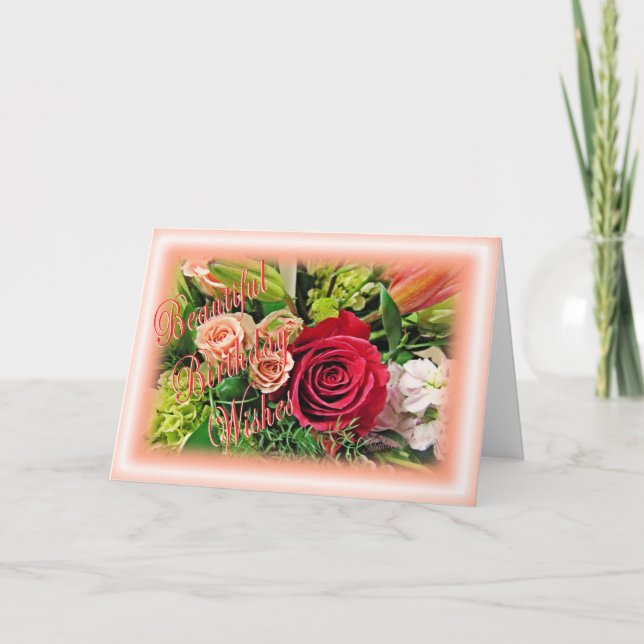 Viktorianische Geburtstagswünsche Karte (Vorderseite)