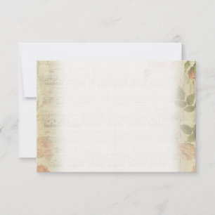 Viktorianische Geist-Musik-Rosen danken Ihnen Mitteilungskarte