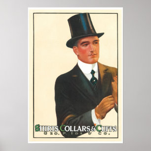Viktorianische Gentleman Ad Shirts Art Print Poste Poster