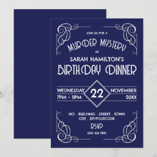 Viktorianische Gerahmte Ära, Mördermysterium Gebur Einladung