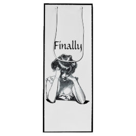 Viktorianische Gibson Girl Ich brauche etwas Lusti Geschenktüte Für Weinflaschen