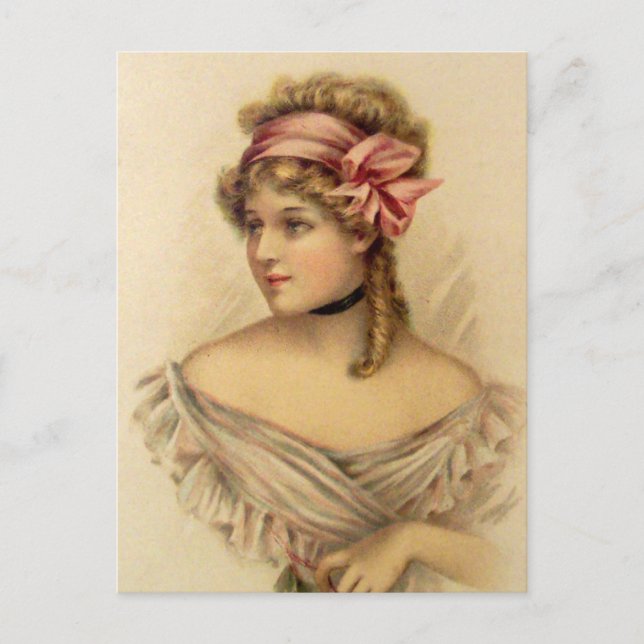 Viktorianische Gibson Girl Postcard Postkarte (Vorderseite)