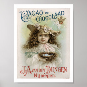 Viktorianische Girl Chocolate Candy Advertising Ar Poster